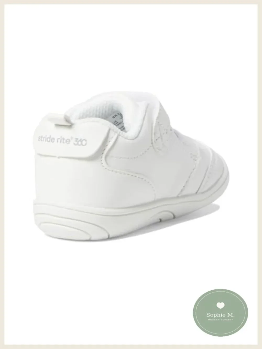 Faux-leather Hook-and-Loop Sneakers for Baby